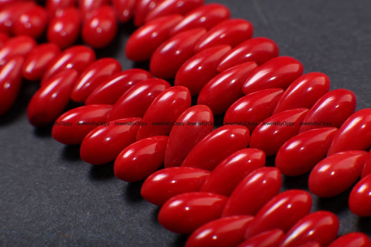 Genuine Bamboo Coral 3.5-4x7, 5x11mm Briolette AAA Gemstone Teardrop Beads, Sold by piece