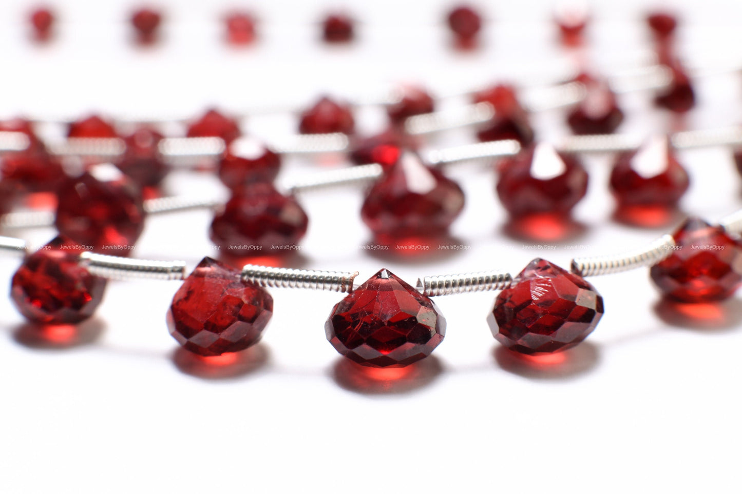 Mozambique Garnet AAA Micro Faceted Onion Drop 4.5-7.5mm , Jewelry Making Rich Dark Red Cut gems,January Birthstone, 6, 12 pieces St,