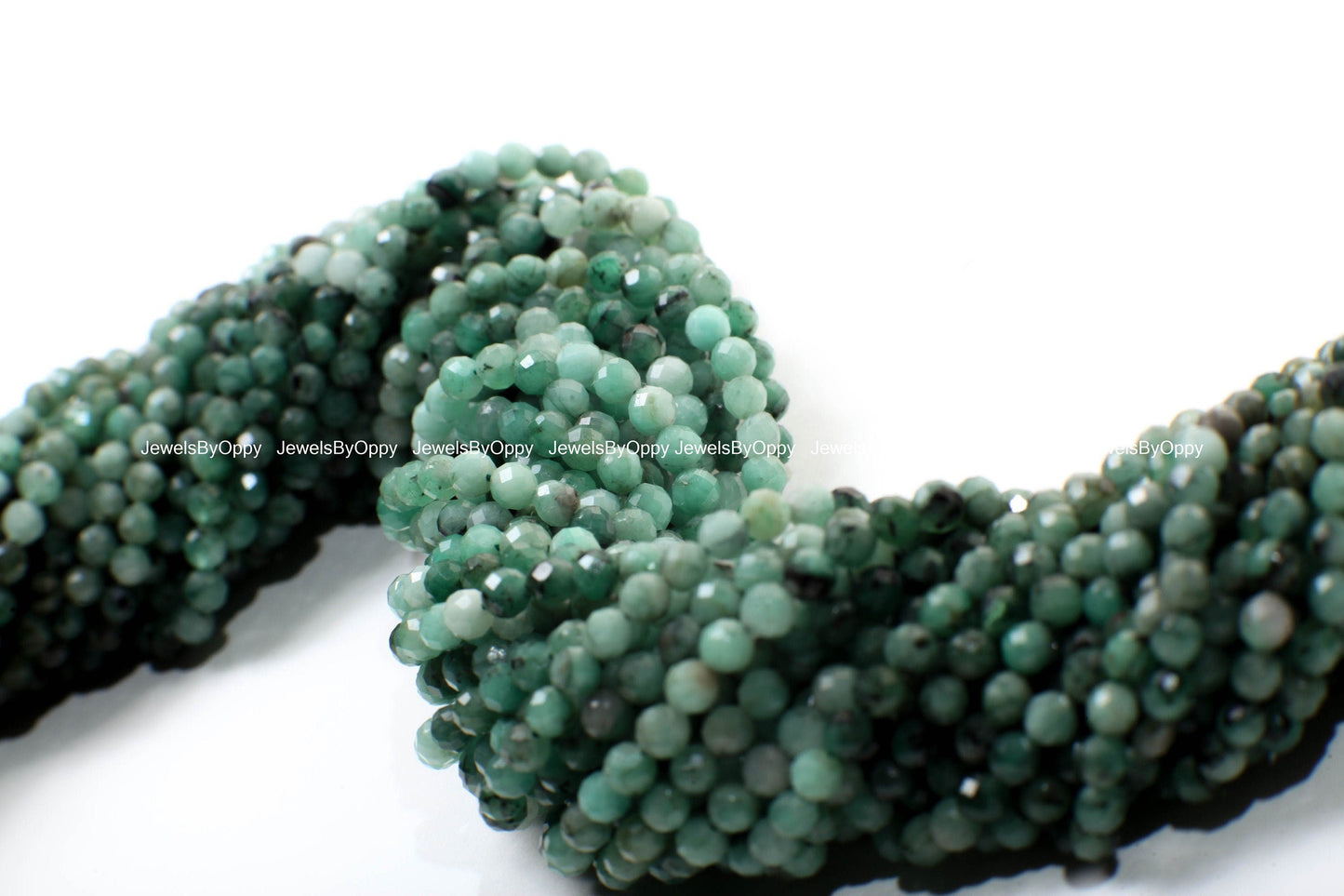 Natural Emerald 3.5mmFaceted Roundel AA for Jewelry Making, Necklace, Bracelet, Gift, Gemstone Green Beads 12.5&quot; Strand