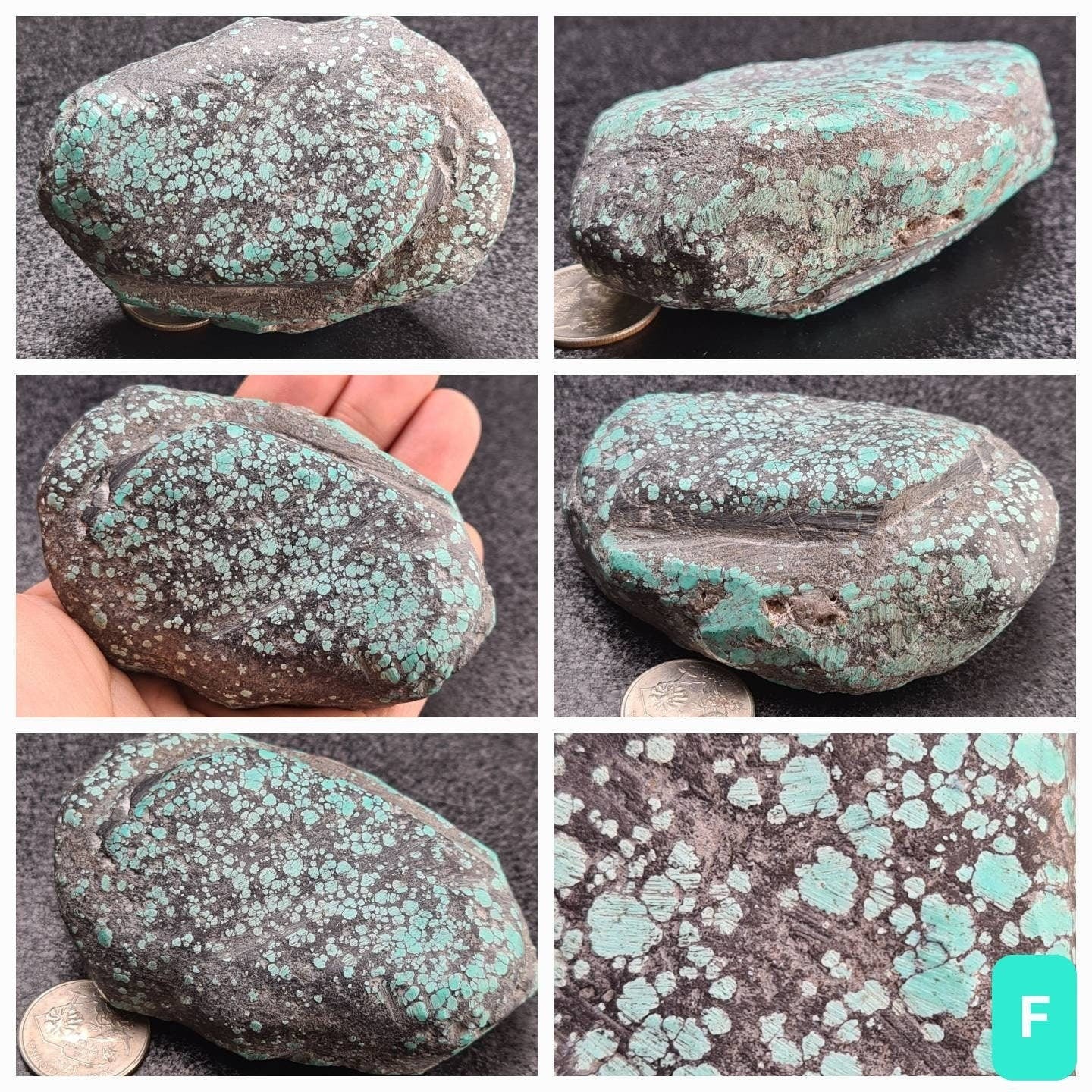 Natural Tibetan Turquoise Rough Uncut Rock Mineral Gemstone