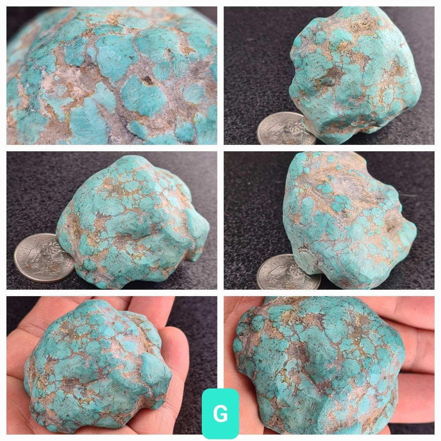 Natural Tibetan Turquoise Rough Uncut Rock Mineral Gemstone