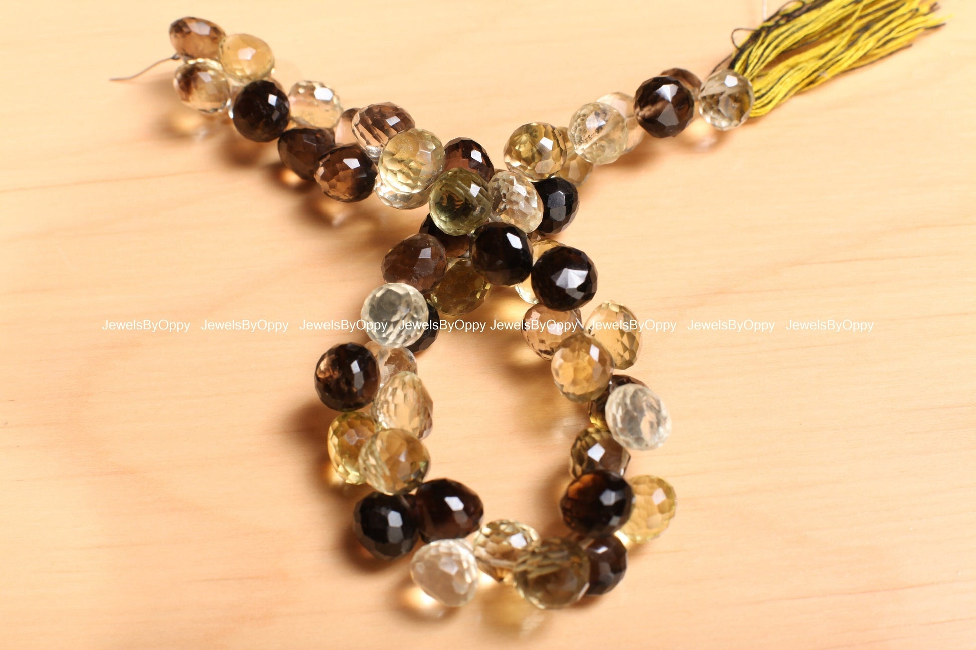 Bio Lemon Quartz Faceted Onion Shape 7.5-9mm, Natural AAA Quality Lemon Quartz Shaded Briolette Jewelry Making Necklace, Bracelet Beads