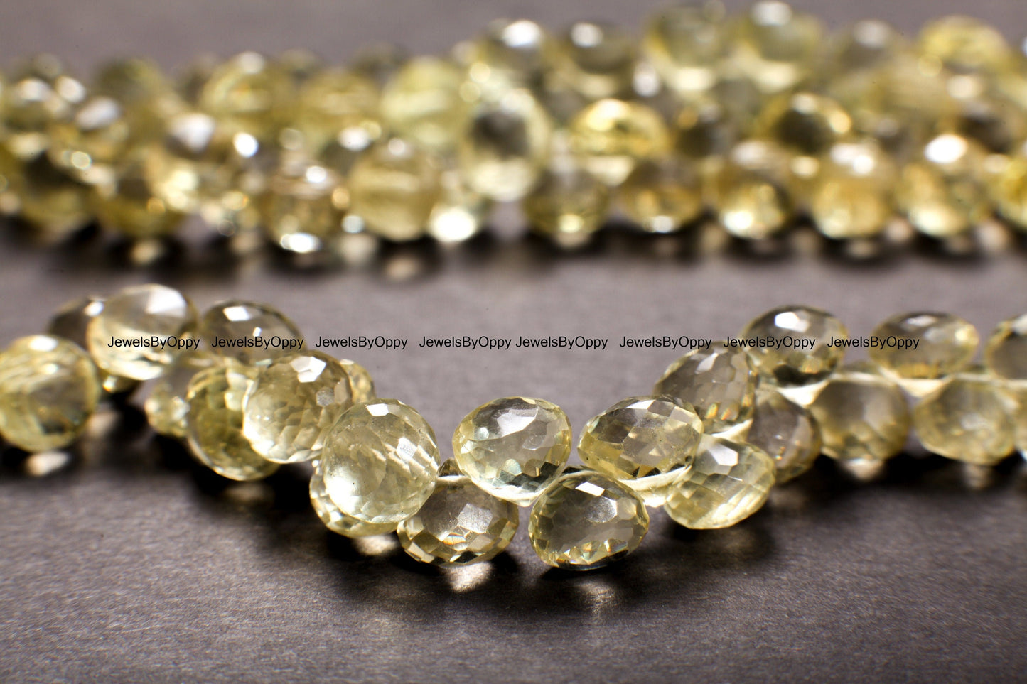 Lemon Quartz Faceted Onion Briolette 7.5-8.5mm, Natural AAA Quality Lemon Quartz Gemstone Beads Jewelry Making Necklace, Bracelet