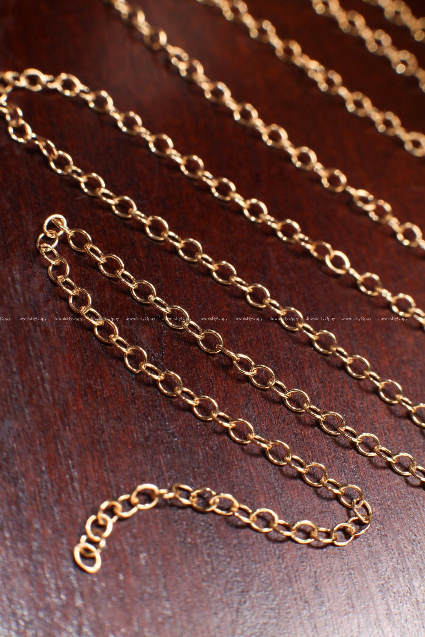 14K Gold Filled Cable Chain, 1.7x2.45mm Small Round Cable Chain, Jewelry Making Unfinished Italian Chain