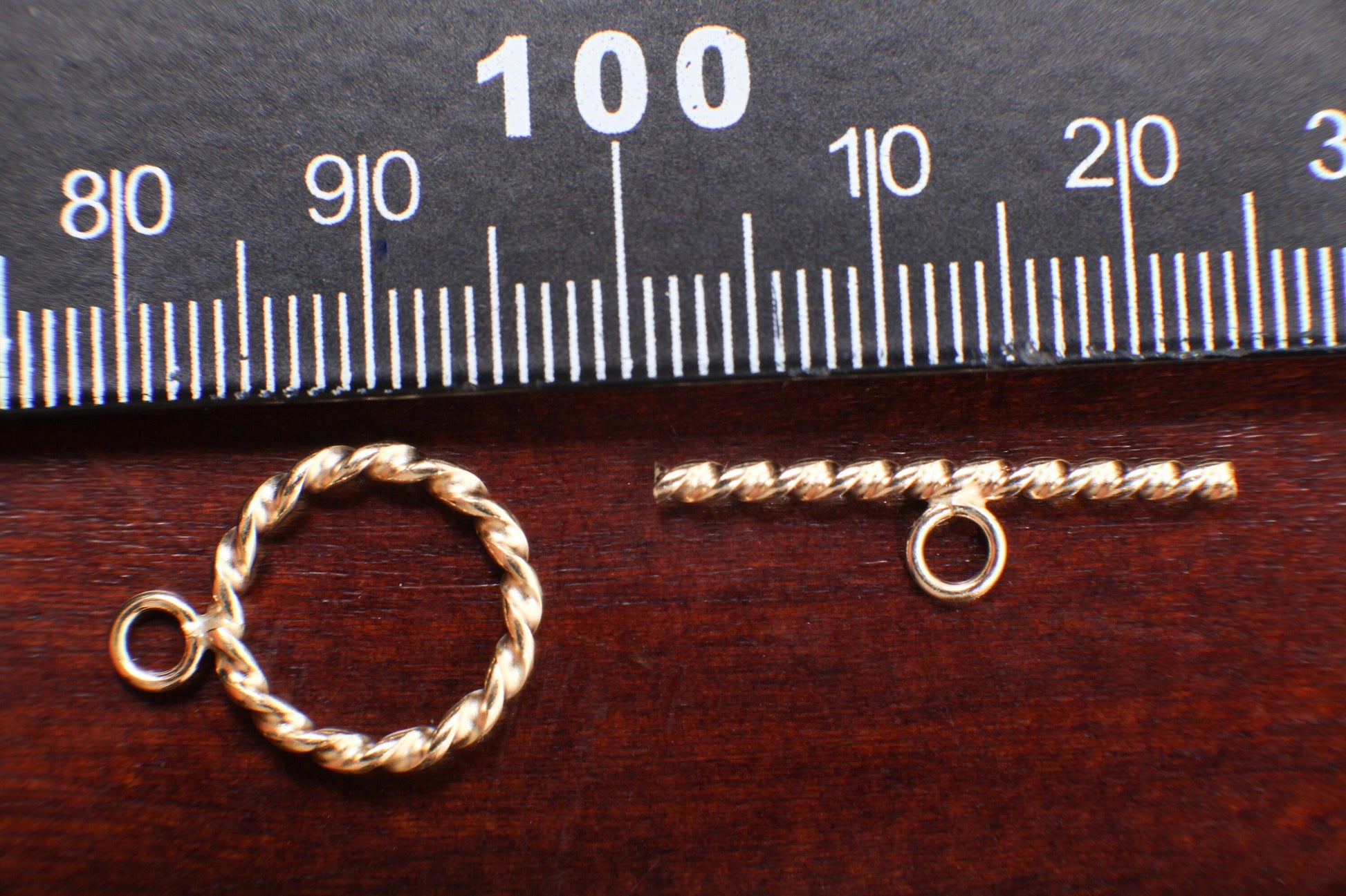 Twisted Wave Toggle Clasp 13mm, 14K Gold Filled, DIY Jewelry Making Findings, Beading Supplies, Made in USA