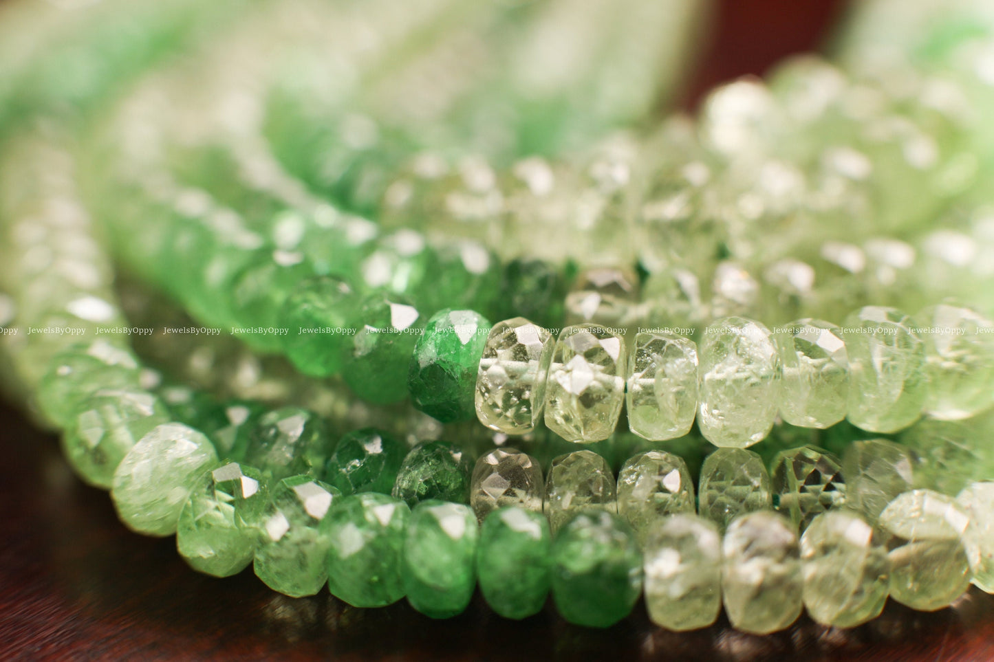 Natural Tsavorite shaded Micro Faceted Rondelle 5-5.5mm AAA clear quality, rare Tsavorite , Jewelry making beads. 7&quot; & 14&quot; strand