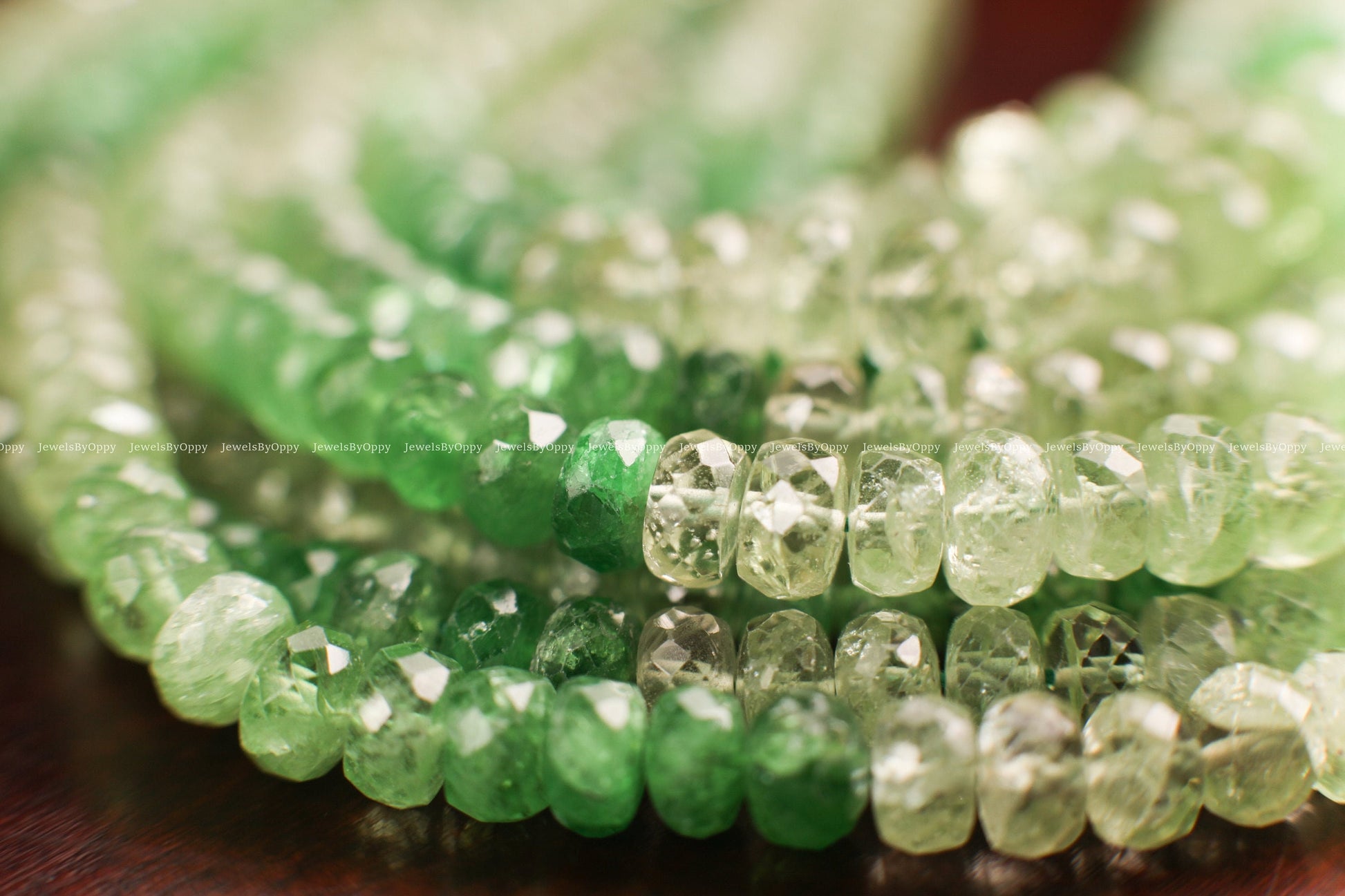 Natural Tsavorite shaded Micro Faceted Rondelle 5-5.5mm AAA clear quality, rare Tsavorite , Jewelry making beads. 7&quot; & 14&quot; strand