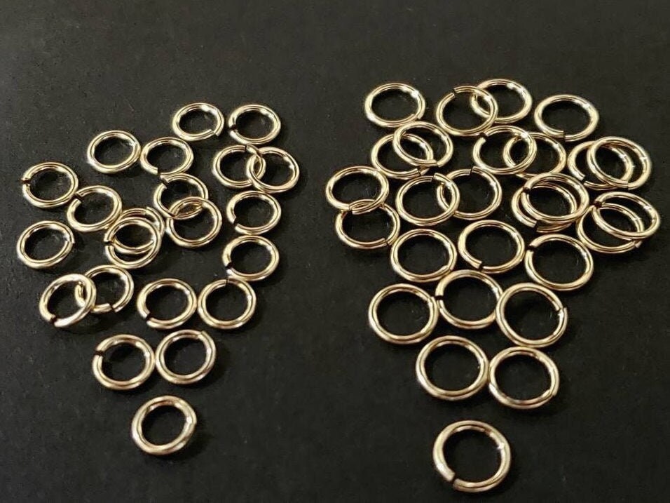 14K Gold Filled 5mm and 6mm 22g open Jumping, made in USA, high quality jewelry supplies, 20,50,100 pcs