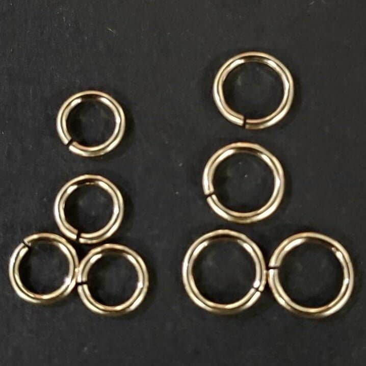 14K Gold Filled 5mm and 6mm 22g open Jumping, made in USA, high quality jewelry supplies, 20,50,100 pcs