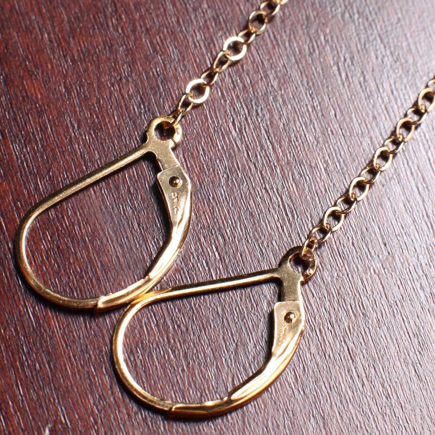 Yellow Citrine 6x9mm Wire Wrapped Teardrop Briolette with 14K Gold Filled Chain and Leverback Earrings, Gemstone Handmade Gift for Her