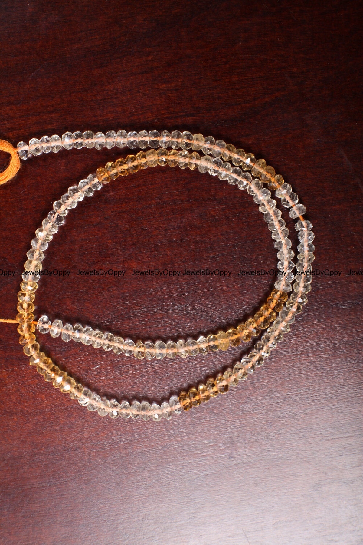 Citrine Faceted Rondelle, Natural AAA ombre shaded Citrine Gemstone Yellow Roundel Shaded Beads 3-4mm DIY Jewelry Making Necklace,13" Strand