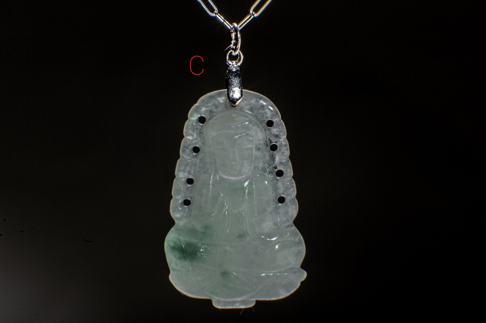 Genuine Nephrite Jade Quan Yin Handcrafted Pendant, Buddha Goddess of Mercy, Miniature, Meditation, Figurines Sculpture
