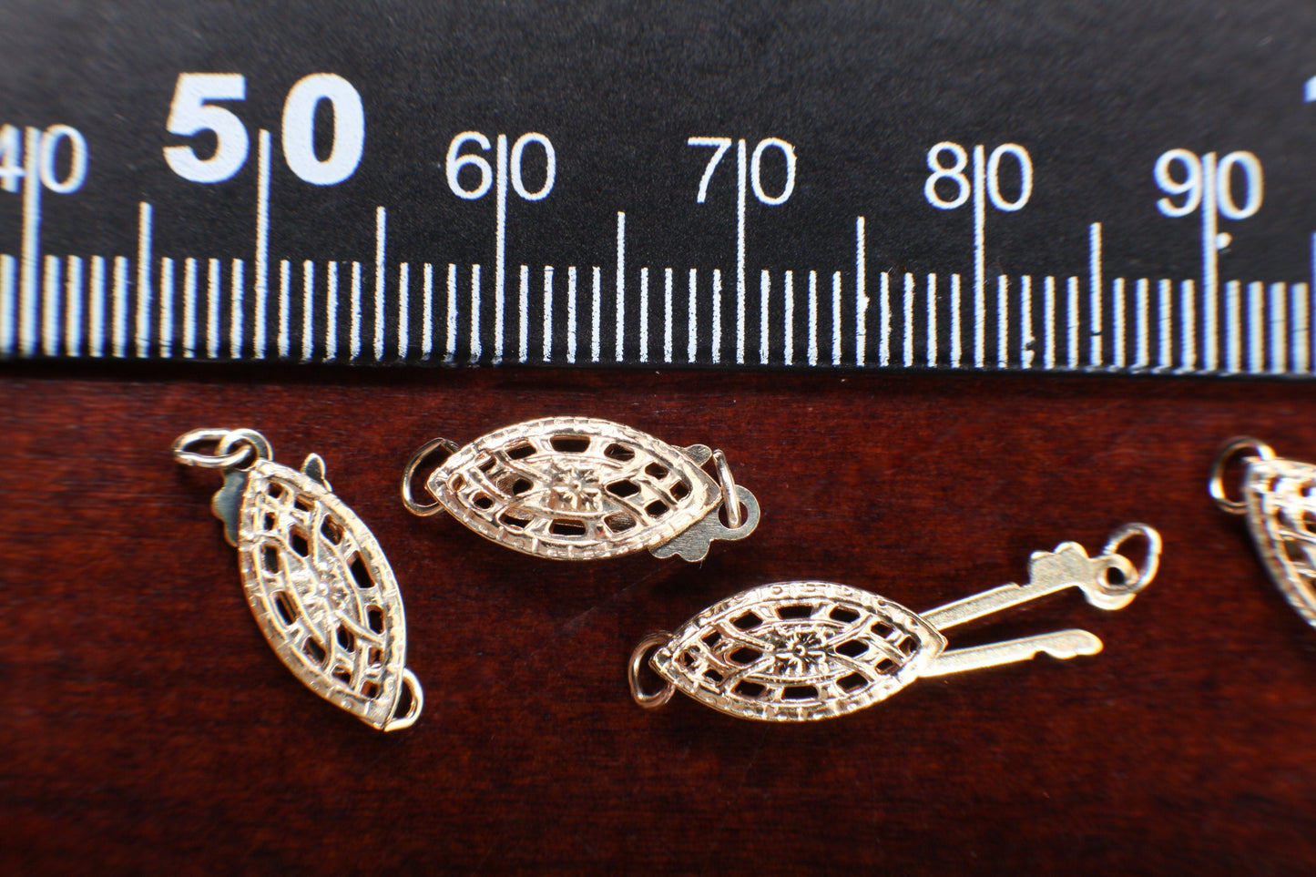 Fish Hook Filigree 6x14x3mm Clasp, 14K Gold Filled, Pearl Clasp, Double Sided Filigree Clasp, DIY Jewelry Making Findings, 1 piece