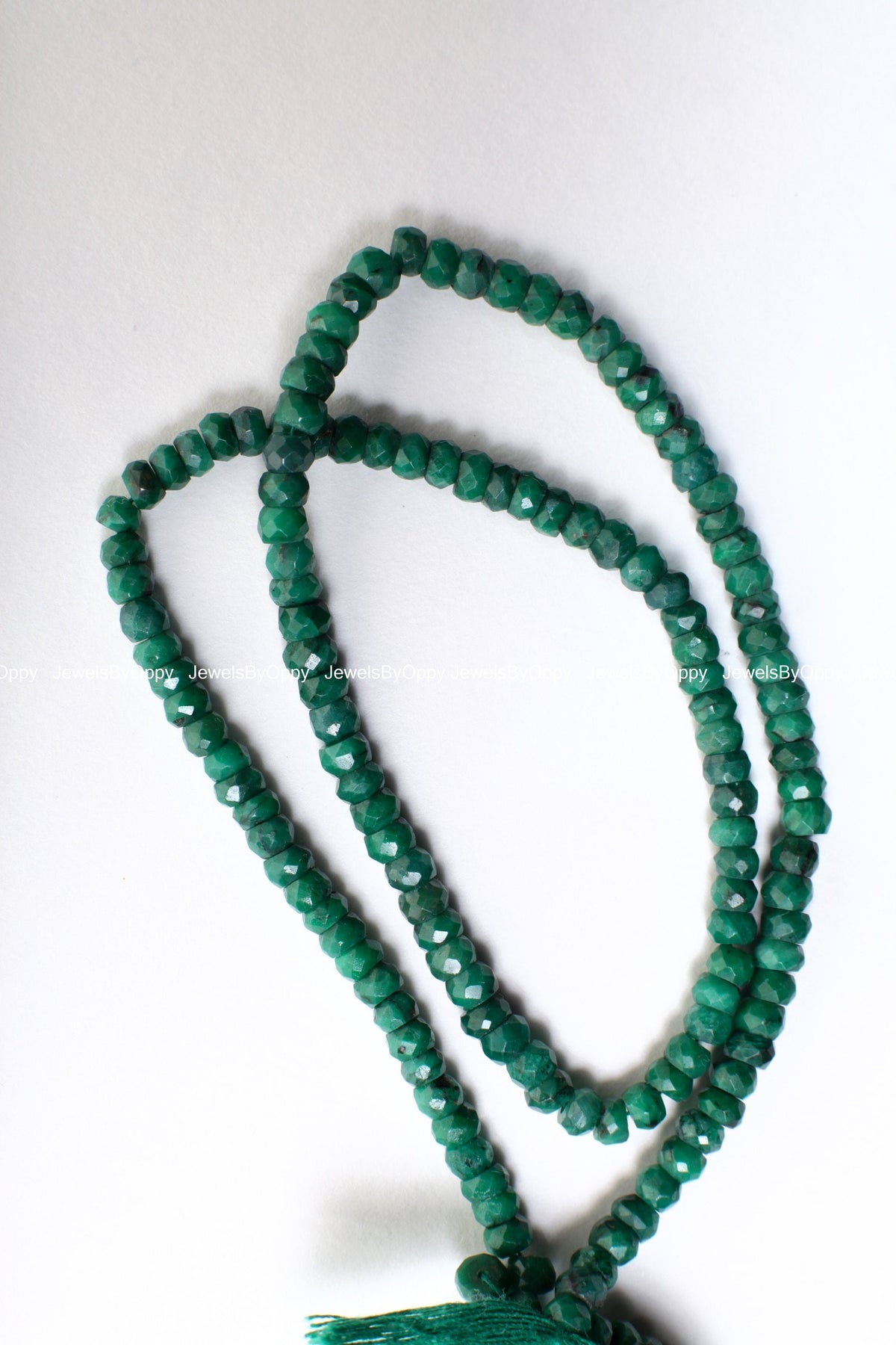 Genuine Emerald Faceted Rondelle 4-4.5mm Jewelry Making Gemstone Beads 13" Strand, May birthstone