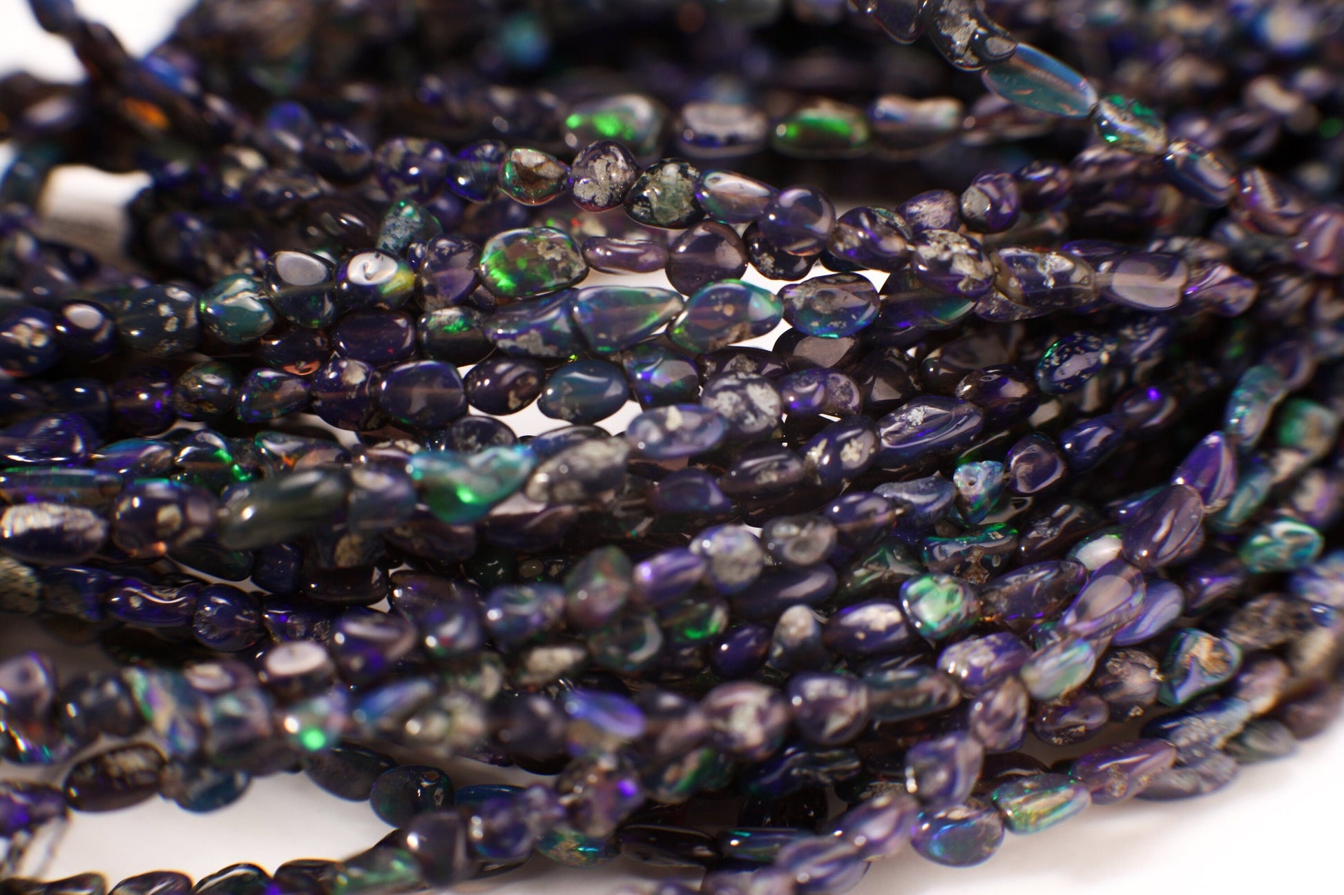 Black Ethiopian Opal raw Smooth nugget blue flash 4-6mm jewelry making gemstone beads , 8”,16” strand or bulk wholesale