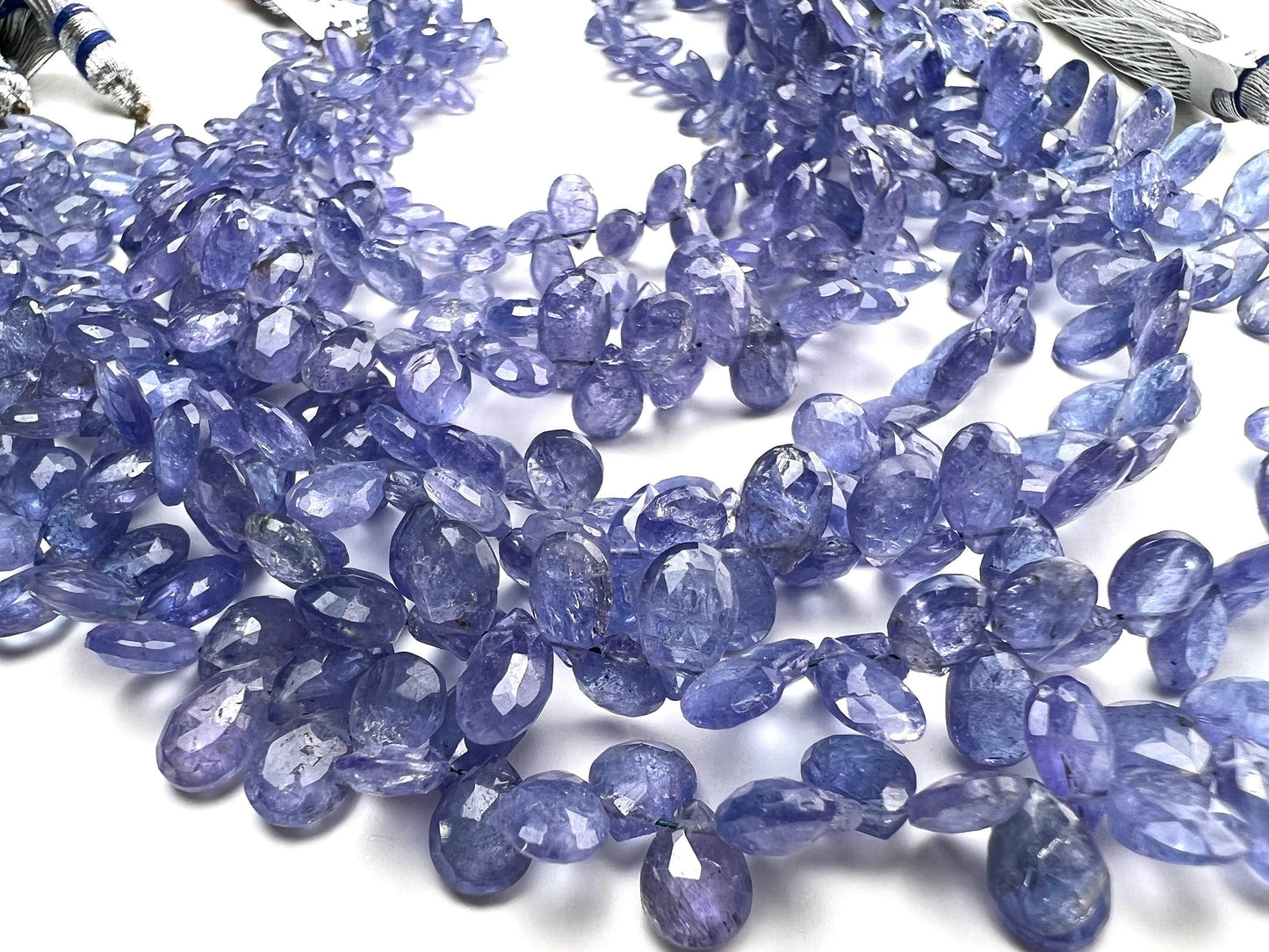 Natural Tanzanite Faceted Drop 4x6-6x8mm AAA quality Teardrop Gemstone Violet Blue Beads DIY Jewelry Making pear drop beads.