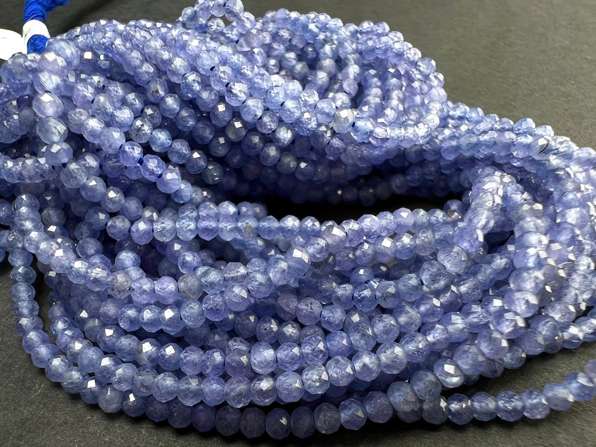 Natural Tanzanite 2.5mm Faceted round Violet Blue gemstone Beads AAA very good quality DIY Jewelry Making 12.25&#39; Strand