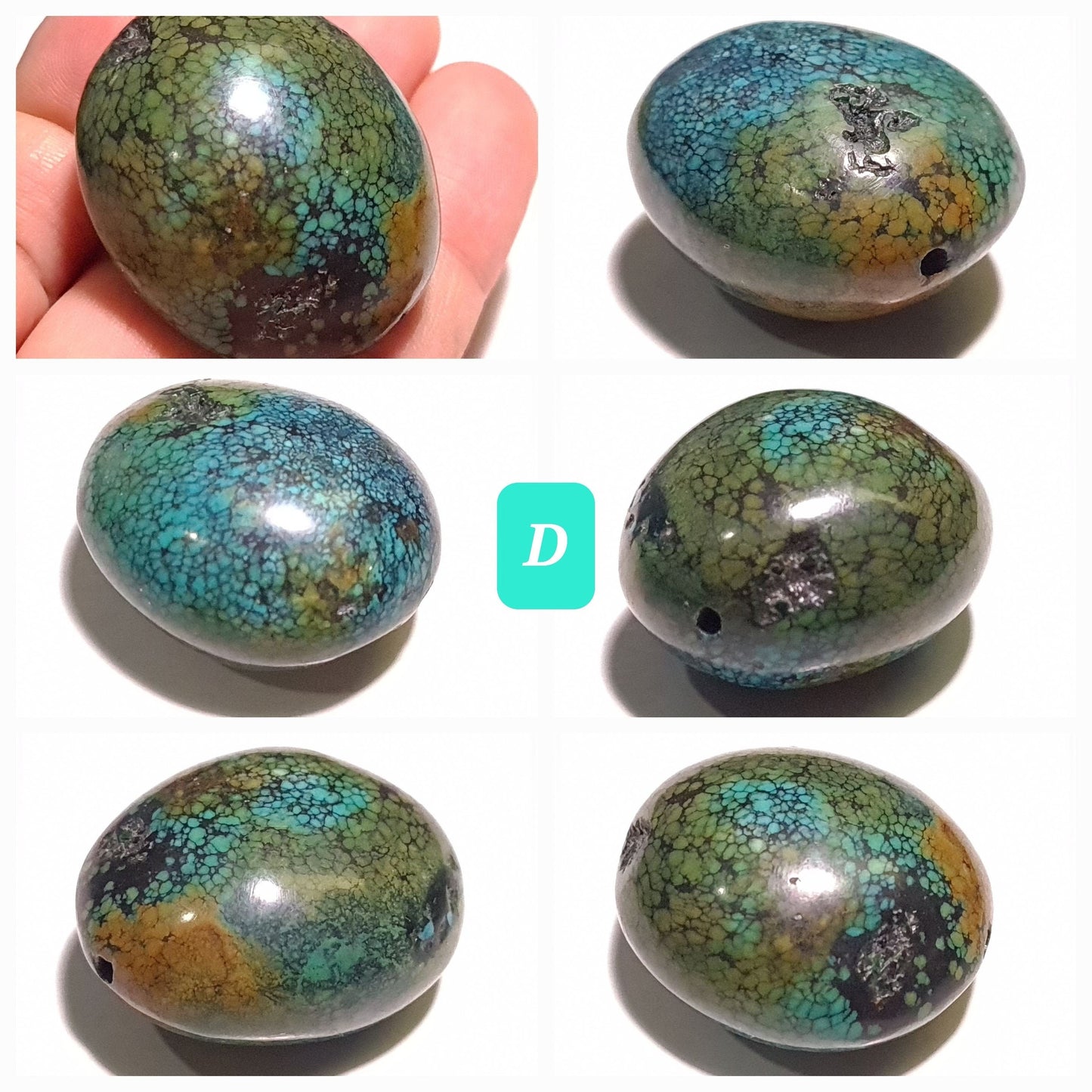 Natural Turquoise Pebble, AAA Tibetan Spiderweb Blue Turquoise, Jewelry Focal, Pendant, Palm Stone, Pocket Stone, Collection, Healing