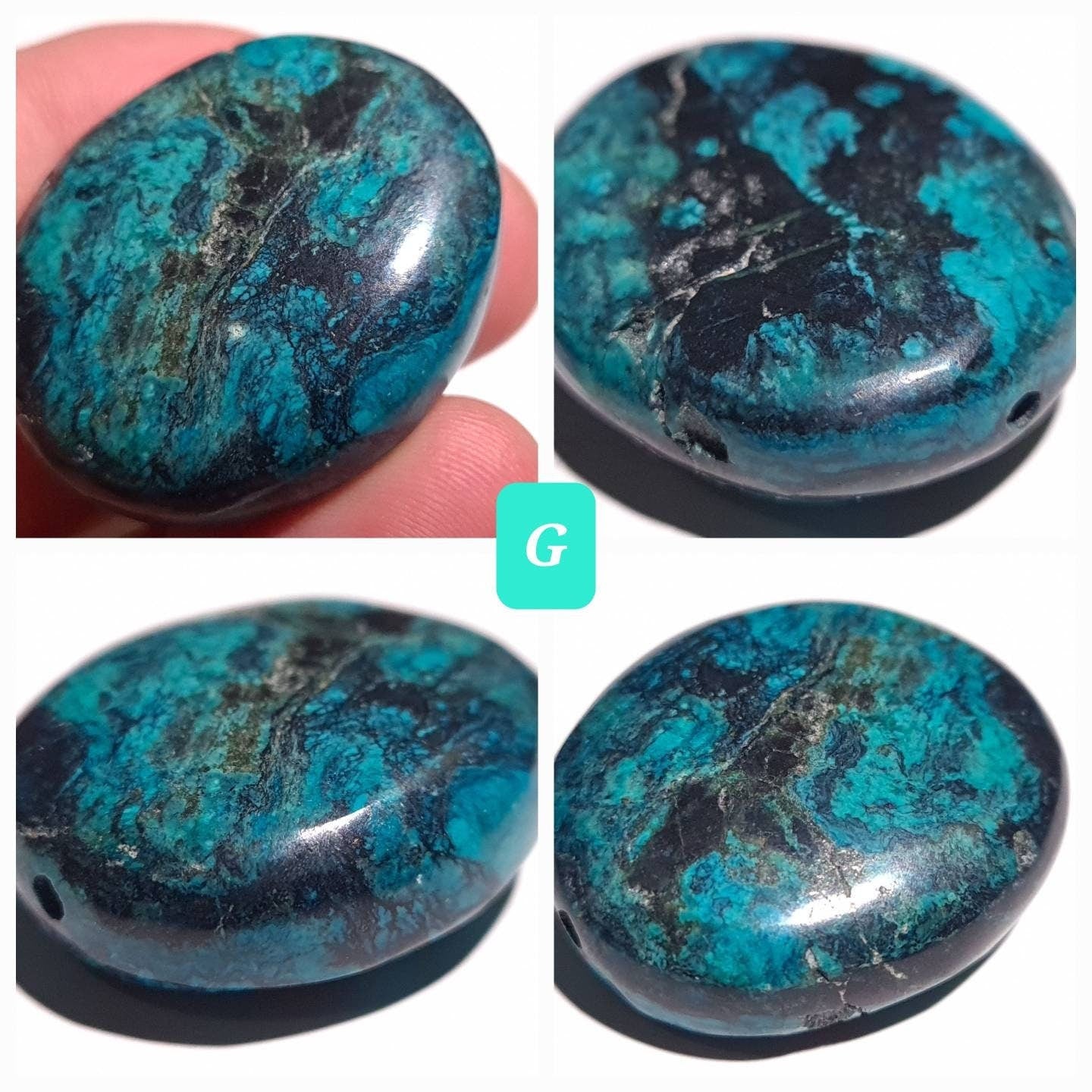 Natural Turquoise Pebble, AAA Tibetan Spiderweb Blue Turquoise, Jewelry Focal, Pendant, Palm Stone, Pocket Stone, Collection, Healing