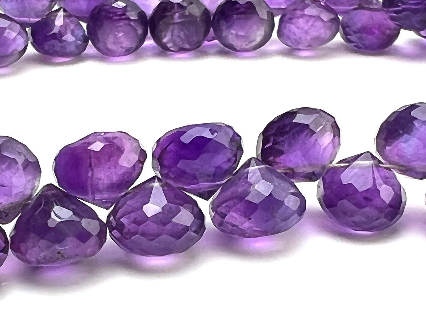 Natural Amethyst Faceted Onion drop 8.5-9.5mm AAA quality beautiful Rich Purple Amethyst for Jewelry Making DIY Gemstone Beads, 6,10,20 pcs