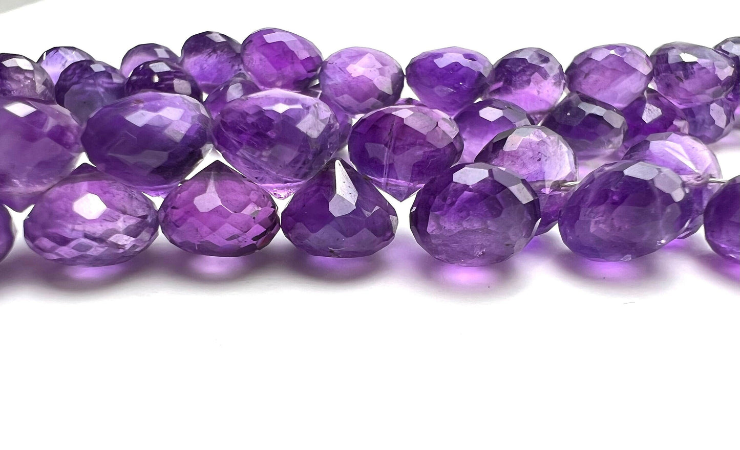 Natural Amethyst Faceted Onion drop 8.5-9.5mm AAA quality beautiful Rich Purple Amethyst for Jewelry Making DIY Gemstone Beads, 6,10,20 pcs