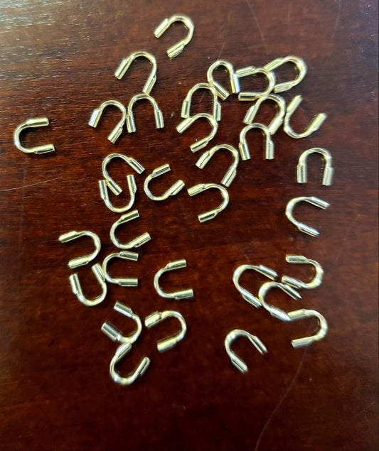 14k gold filled wire guards, wire protectors .021&quot; 5mm Jewelry Making Supplies. 10 pcs ,20 pcs, 50 Pcs