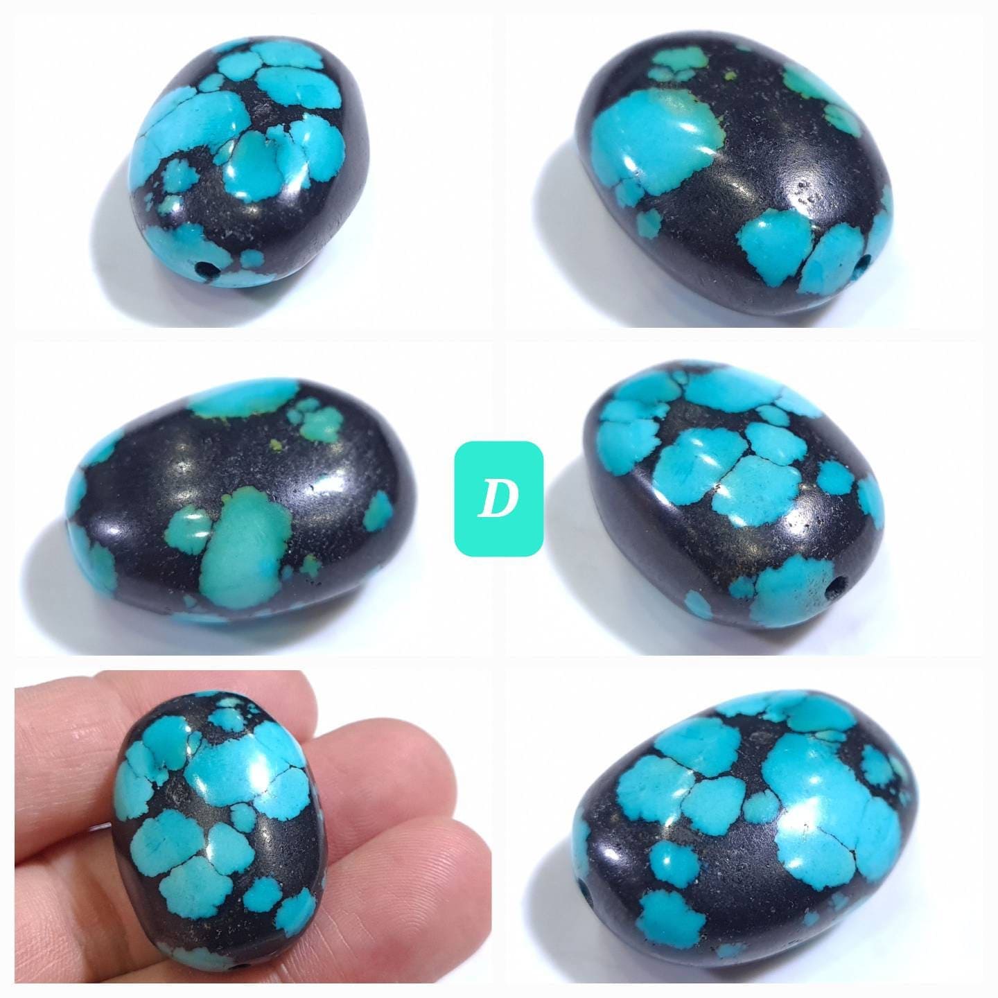 Genuine Turquoise Pebble, AAA Tibetian Spiderweb Turquoise pebble for jewelry Focal, pendant, palm stone, collection healing gem