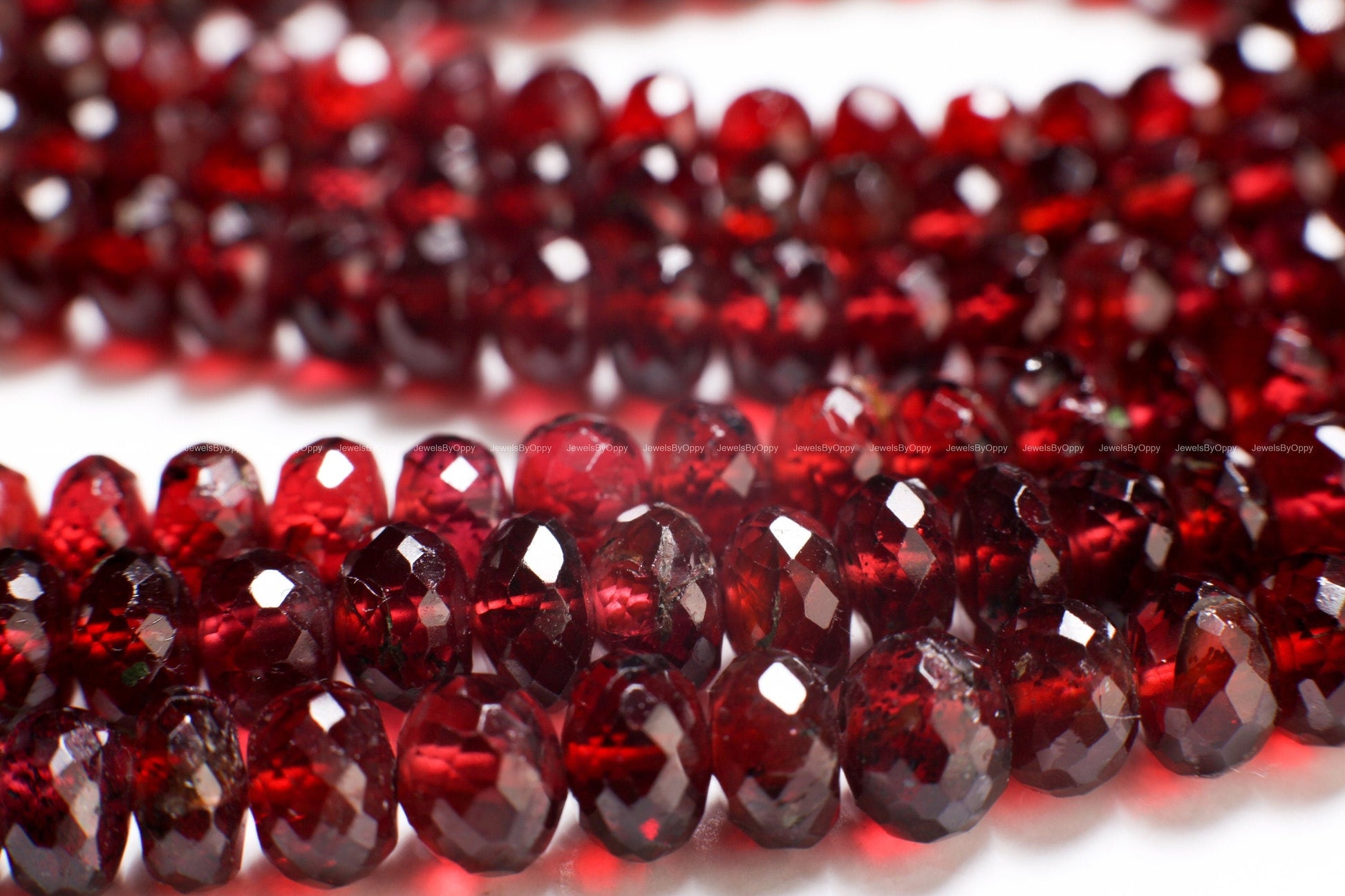 Mozambique Garnet 5-9mm Faceted Rondelle, Merlot Dark Red Jewelry Making Gemstone Beads, Rare, Heavy Weight Gemstone, 6.5&quot;