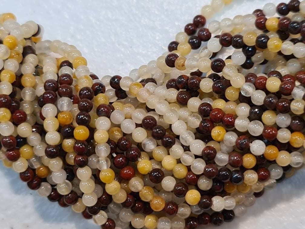 Moukite 2mm Round Beads, Jewelry Making Round Polished Gemstone Beads, DIY Necklace, Bracelet 16" Strand