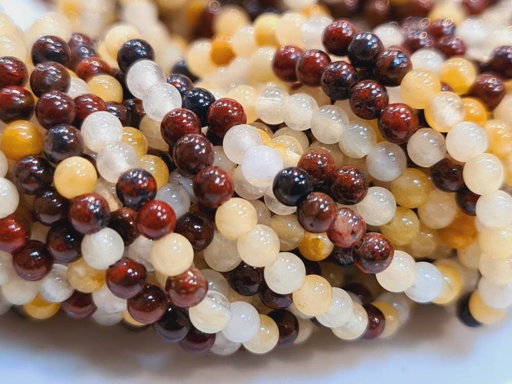 Moukite 2mm Round Beads, Jewelry Making Round Polished Gemstone Beads, DIY Necklace, Bracelet 16" Strand