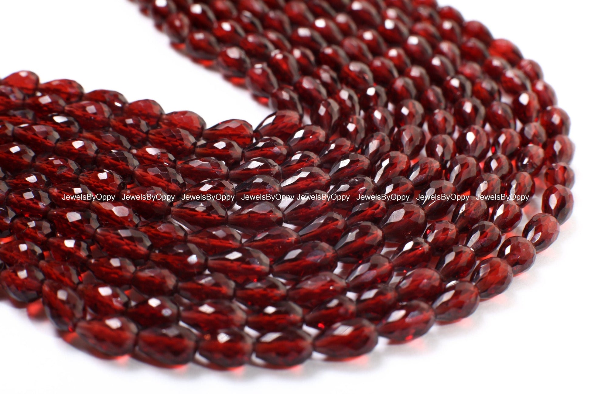 Natural Mozambique Garnet AAA Micro Faceted 4.5x6-6x7.5mm Briolette Teardrop Top to Bottom Drilled, Jewelry Making, Rich Merlot Gemstone