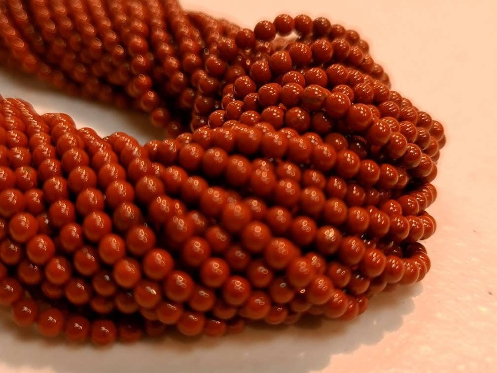 Red Jasper 2mm Round Beads, Jewelry Making Round Polished Gemstone Beads, DIY Necklace, Bracelet 16&quot; Strand