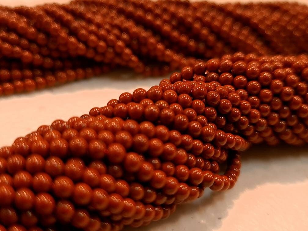 Red Jasper 2mm Round Beads, Jewelry Making Round Polished Gemstone Beads, DIY Necklace, Bracelet 16&quot; Strand