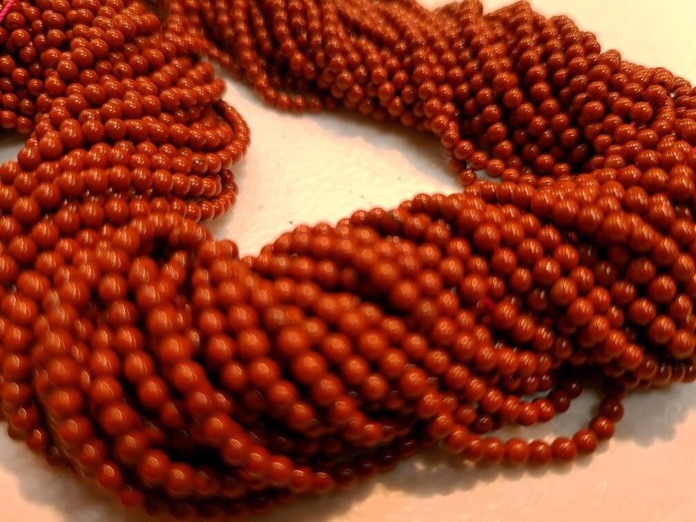 Red Jasper 2mm Round Beads, Jewelry Making Round Polished Gemstone Beads, DIY Necklace, Bracelet 16" Strand