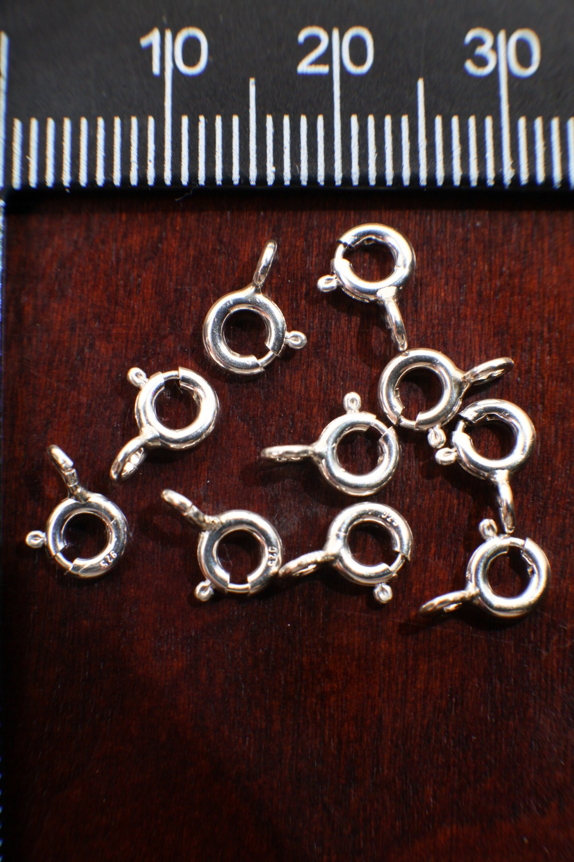 925 Sterling Silver 5mm Spring Ring Clasp with Open Ring, Made In Italy, DIY Jewelry Making Italian Findings,925 stamped ,5,10,20,50 Pieces