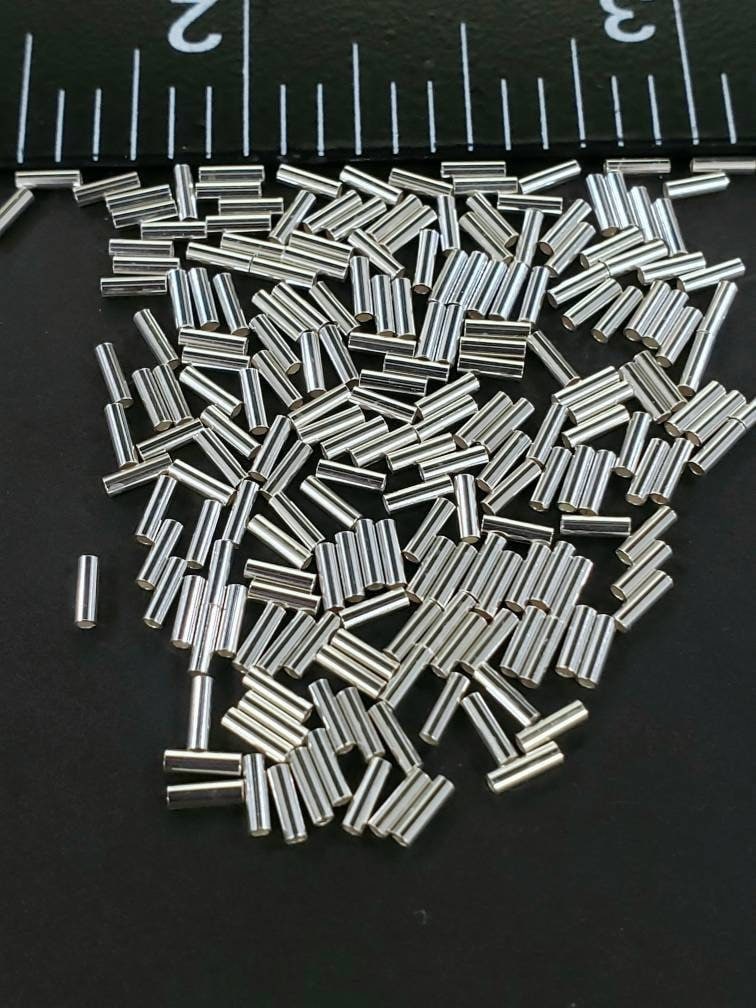 925 Sterling Silver 3.5mm Liquid Silver, Made in USA, high Quality tube spacer jewelry making supplies. 50 pcs, 100, 300 ,500 pcs