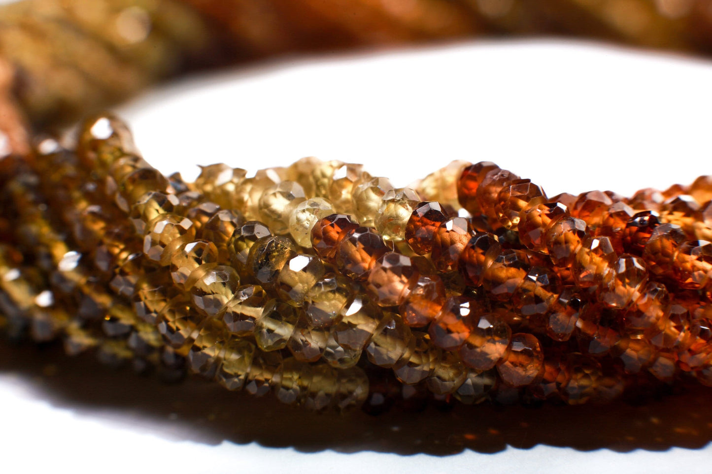 Natural Brown Tourmaline, Petro Tourmaline Faceted 3mm Rondelle Gemstone Beads, 13.25&quot; Strand