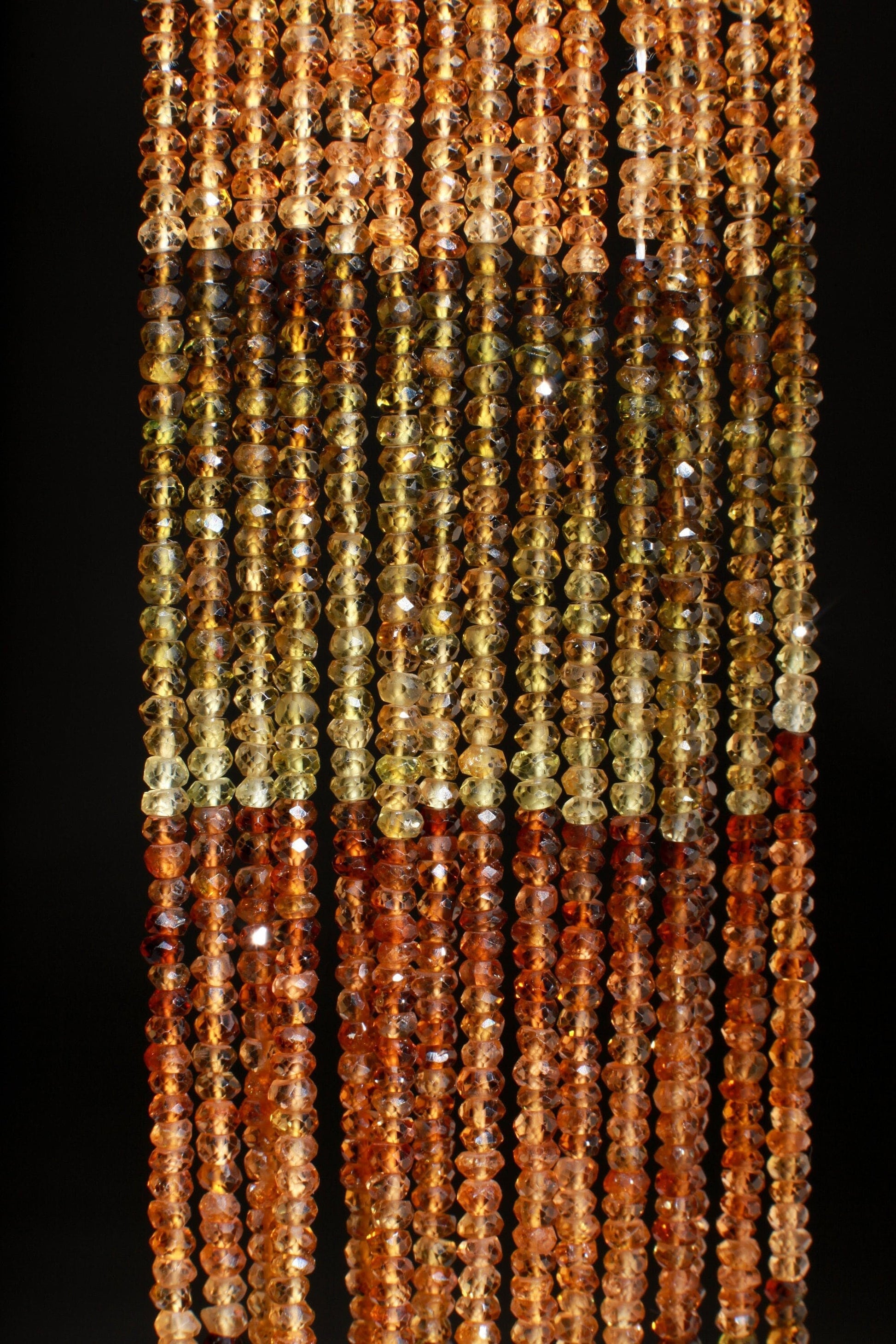 Natural Brown Tourmaline, Petro Tourmaline Faceted 3mm Rondelle Gemstone Beads, 13.25&quot; Strand