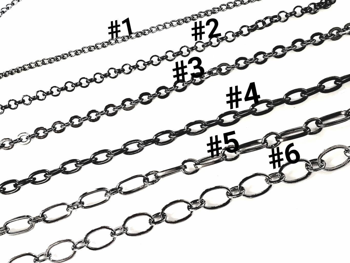 3 feet gunmetal black chain for jewelry making supplies,curb,rolo,flat cable,long cable,rectangle link, oval link chain,sell by 1 yard, 36&quot;