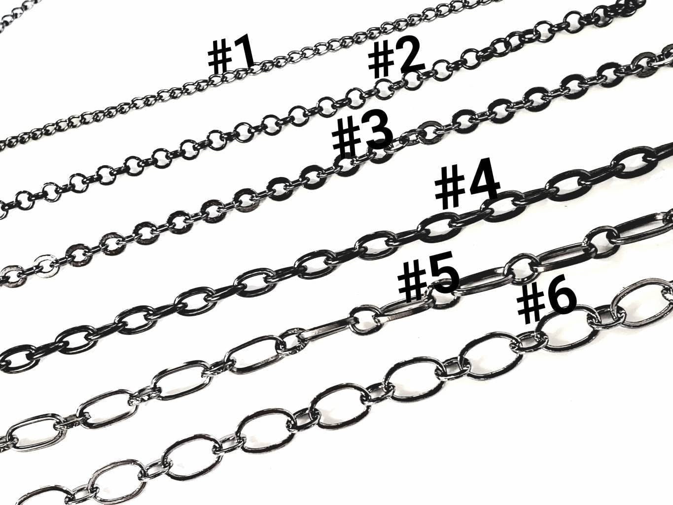3 feet gunmetal black chain for jewelry making supplies,curb,rolo,flat cable,long cable,rectangle link, oval link chain,sell by 1 yard, 36"
