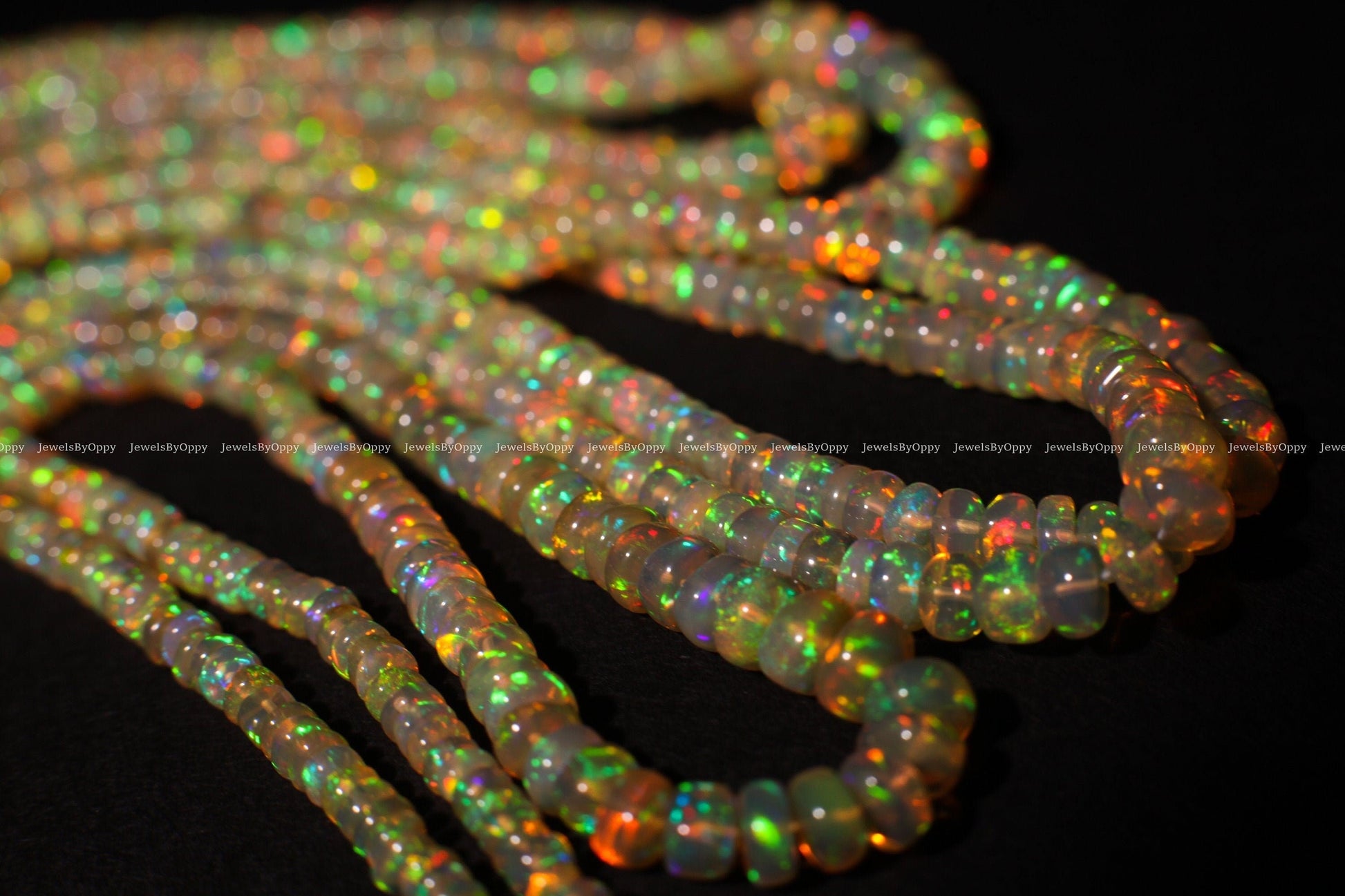 Genuine Ethiopian Fire Opal, Welo Opal 3-4mm, 4-4.5mm smooth Graduated roundel, AAA quality fiery Opal for jewelry making