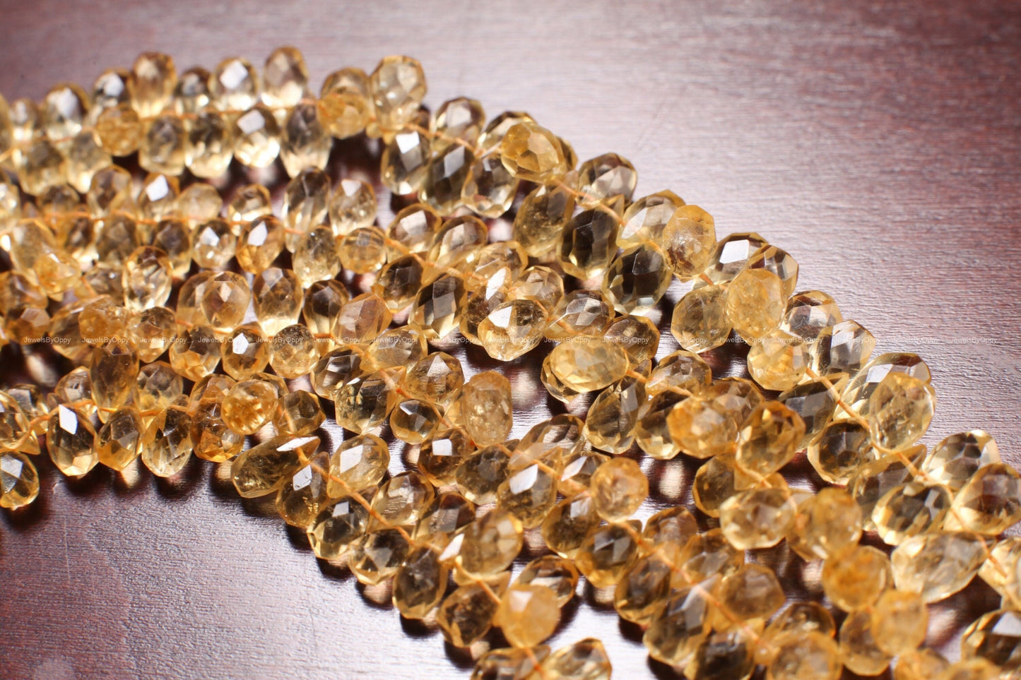 Citrine Faceted Briolette, Natural Citrine Gemstone Teardrop 4×6-5×8mm Jewelry Making Earring, Necklace 18Pcs,36Pcs