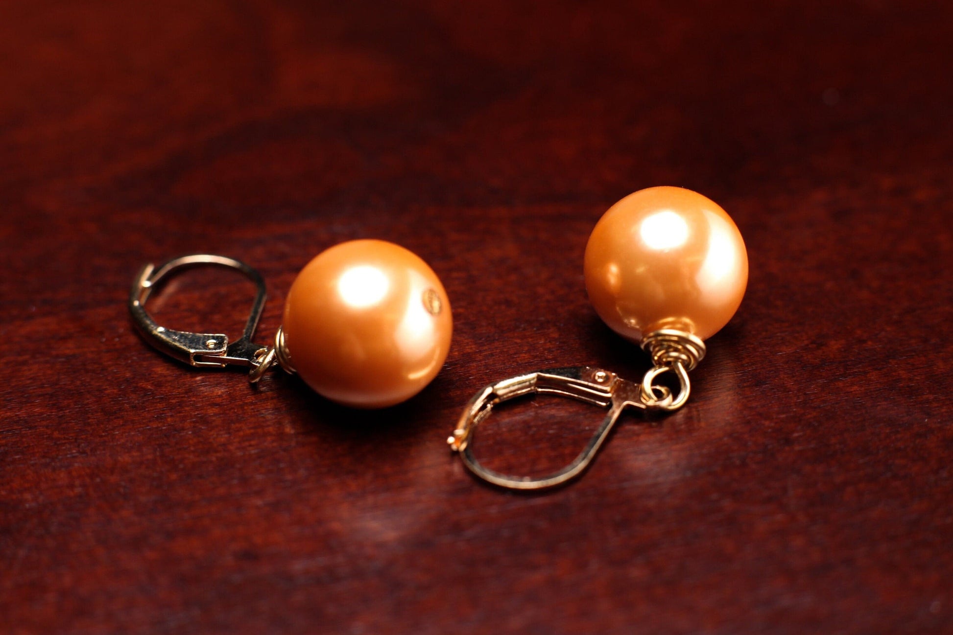 Honey Yellow South Sea Shell Pearl 12mm ,14mm Largre High Luster Earrings, Leverback or Crystal post , Bridal, Gift for Her