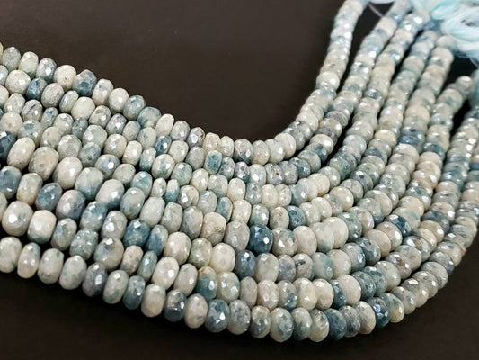 Natural Sapphirine mystic Faceted Roundel 6mm and 7mm Beads,High quality Rare jewelry Making Beads 8" Strand