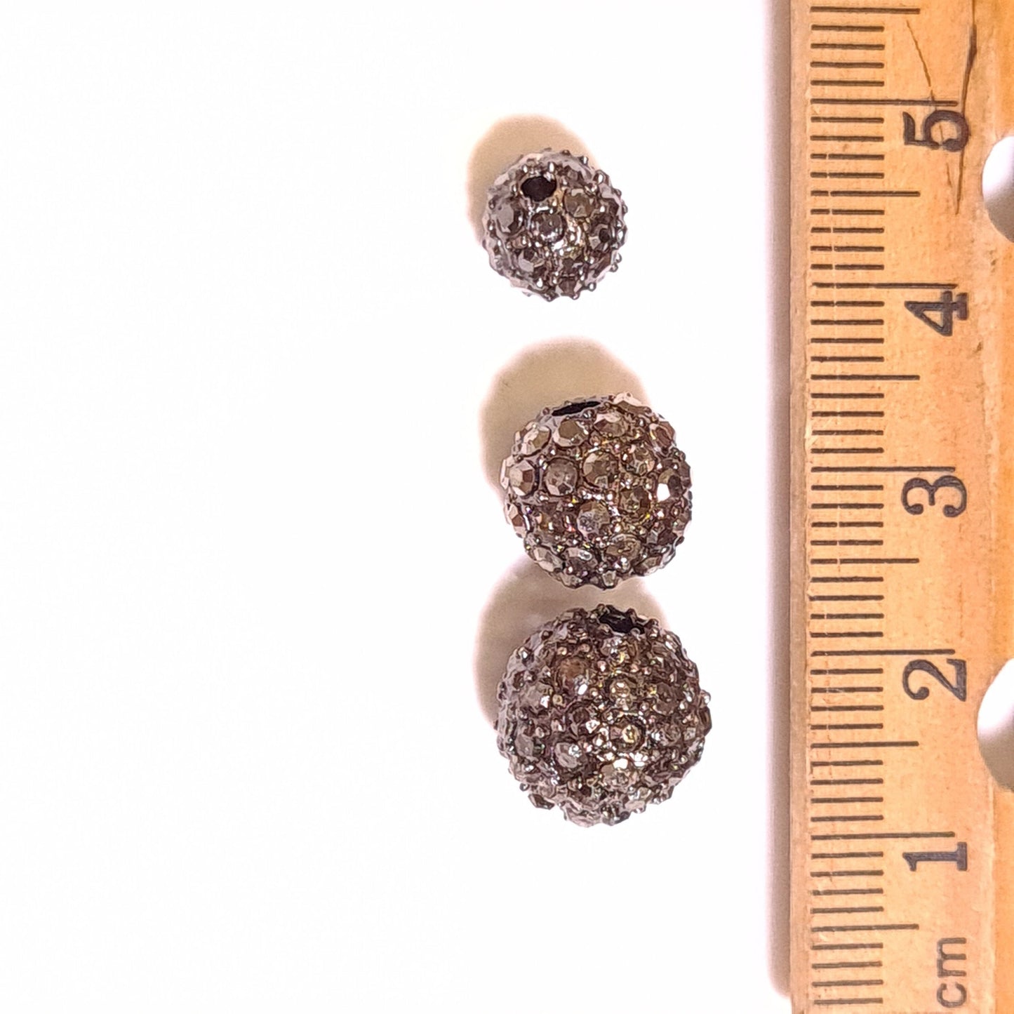 8,10,12mm Marcasite style black crystal ball, heavy weight, spacer bead for jewelry making.Great for bracelets spacer