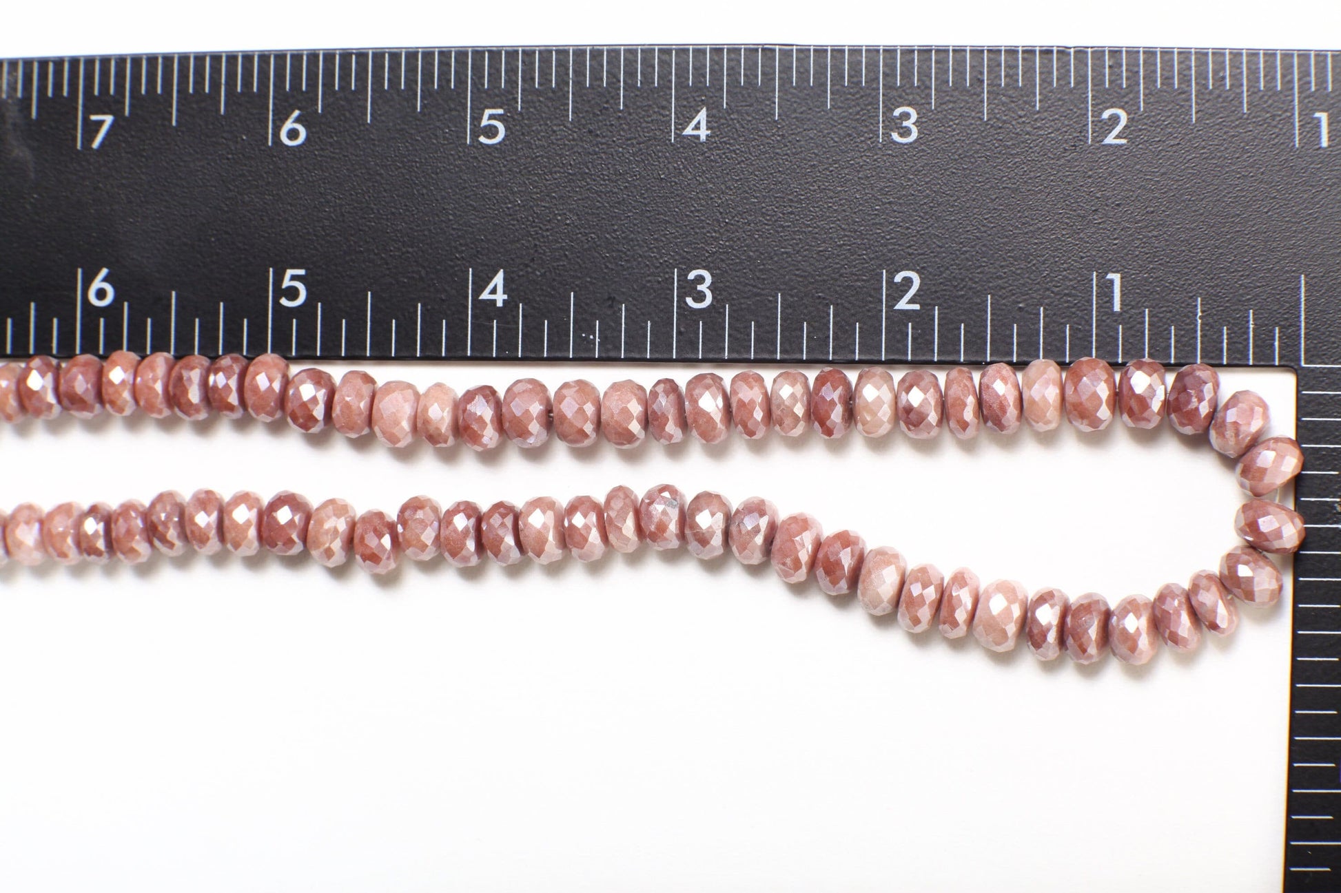 Natural Peach Silverite Moonstone Shaded Mystic Faceted Roundels 7.5-8.5mm, 9-10mm Gemstone, High Quality, Jewelry Making Beads.