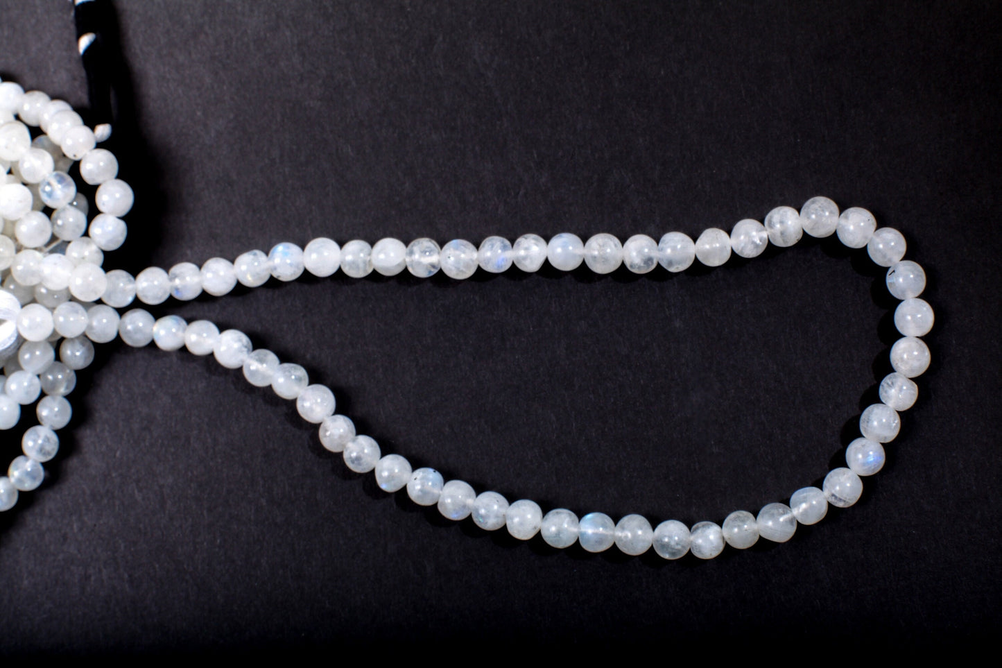 Rainbow Moonstone 5.5-6mm Smooth Round Gemstone, July Birthstone, Jewelry Making Beads, Natural Gemstone 13&quot; Strand