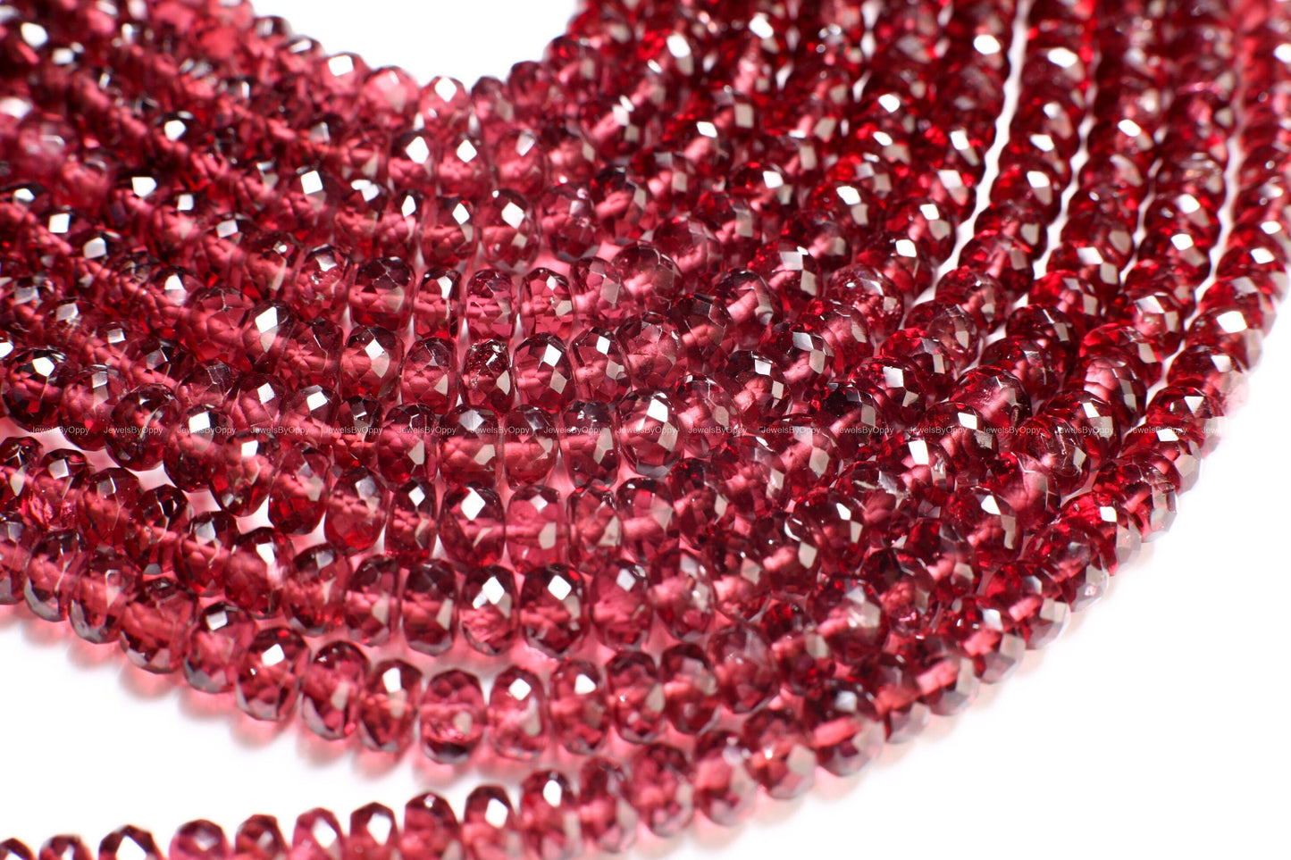 Rhodolite Garnet AAA Micro Faceted 4.5-8.5mm Rondelle, Jewelry Making Rich Merlot color Gemstone, Rare gem quality Garnet 6.5" or 13" Strand