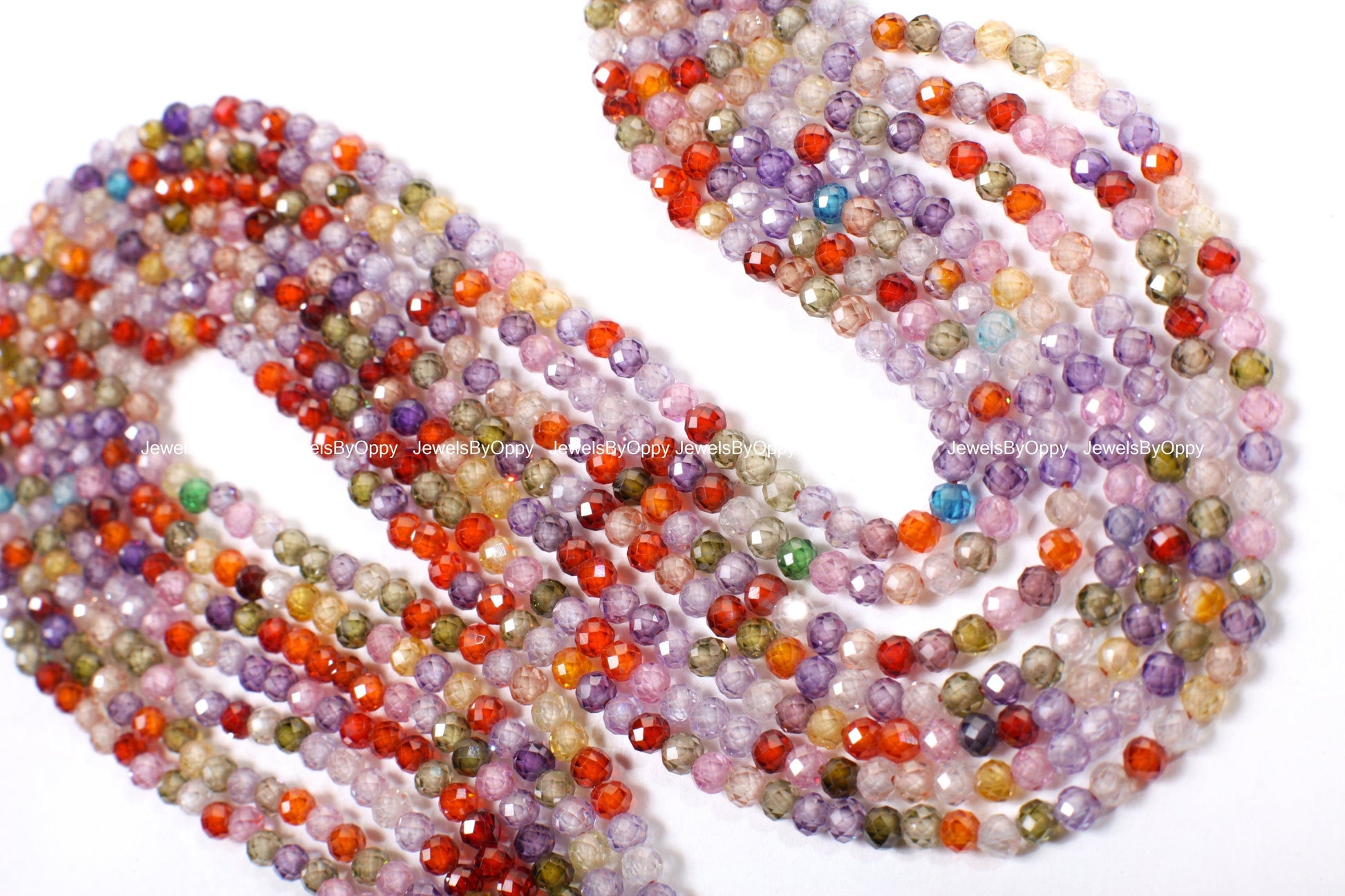 Cubic Zirconia Micro Faceted 2.5mm Round Beads AAA Gemstone Jewelry Making CZ Beads 15.25&quot; Strand