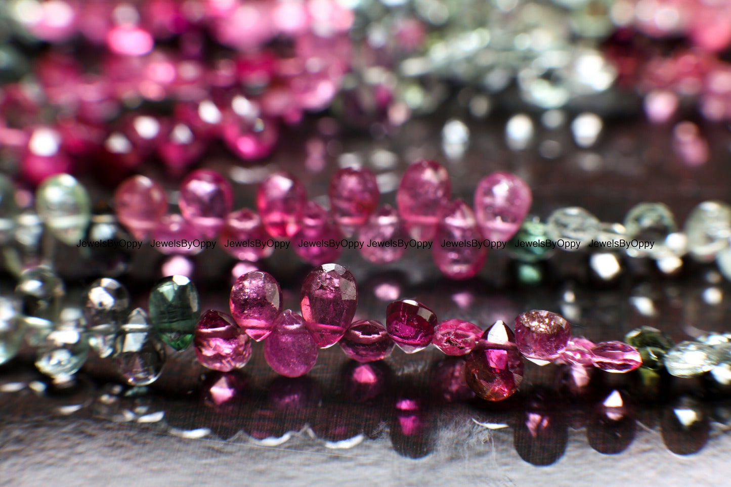 Multi Watermelon Tourmaline Faceted Teardrop 3.5x5.5 to 4x5-6mm Jewelry Making for Necklace, Bracelet Earrings. AAA Quality Pear Drop Gems.